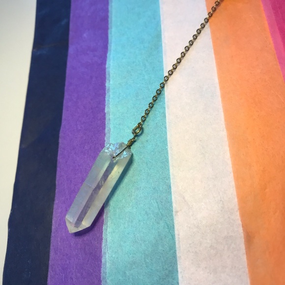 Crystal Stone Necklace with Beading - Picture 5 of 7